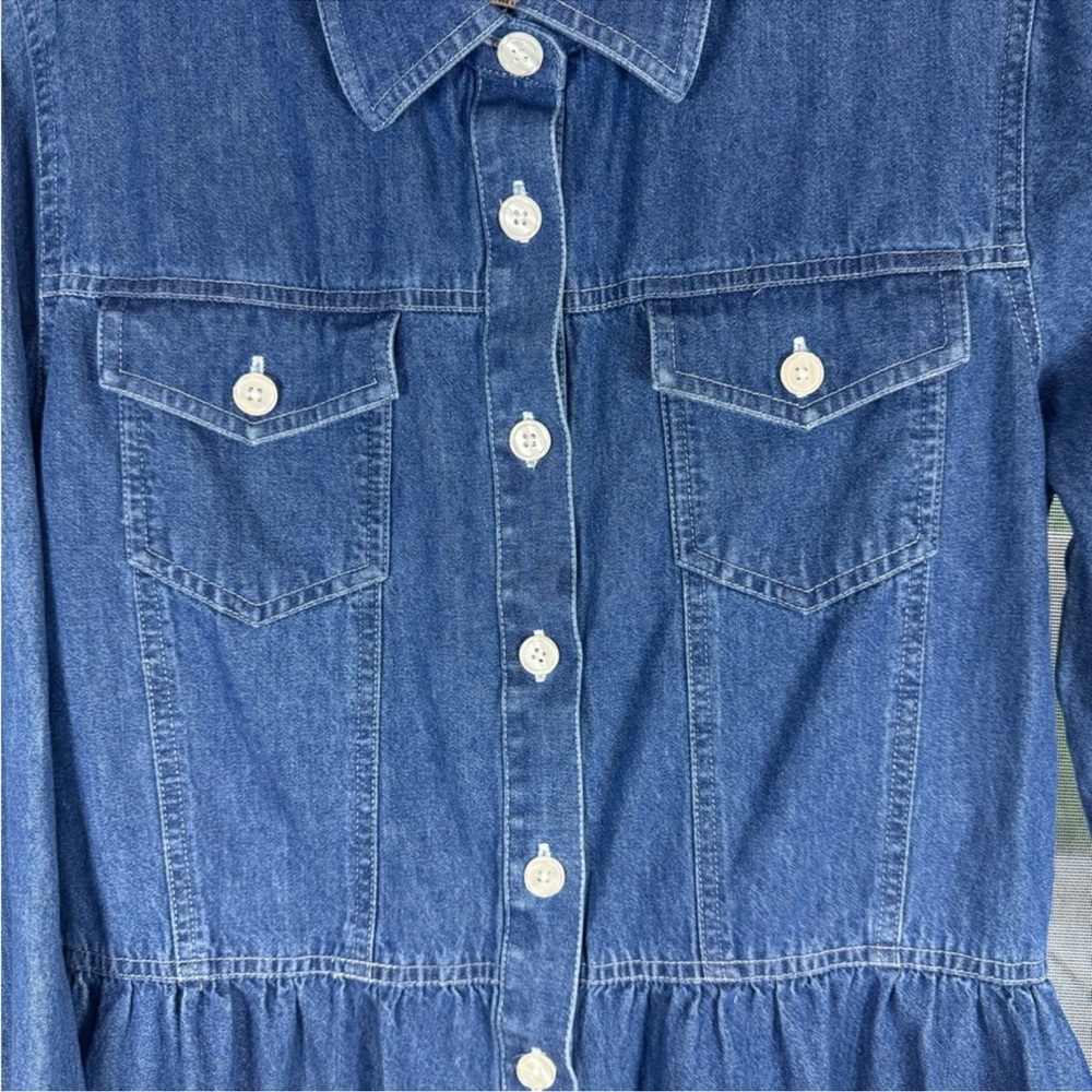 Talbots Blue Denim Long-Sleeve Shirt Dress - Picture 5 of 10